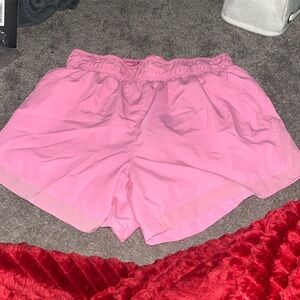 Pink athletic shorts